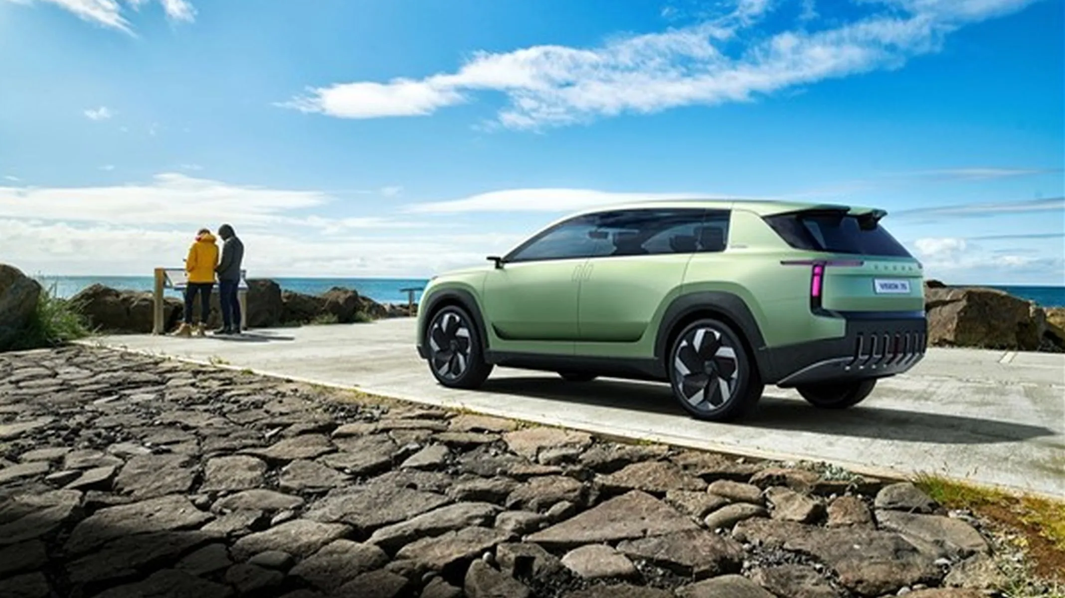 SKODA Displays Its New Brand Identity and New Logo with VISION 7S Concept