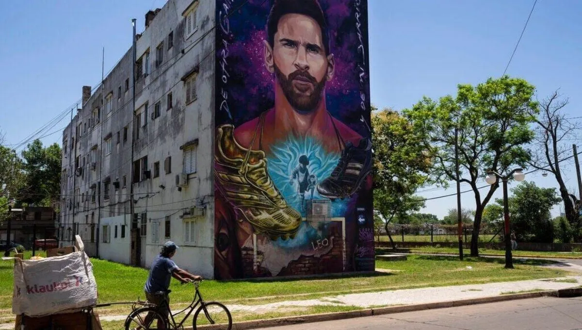 Lionel Messi hometown Rosario celebration