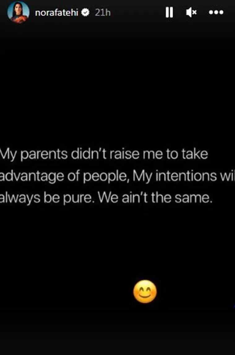 Nora fatehi's note to Jacqueline