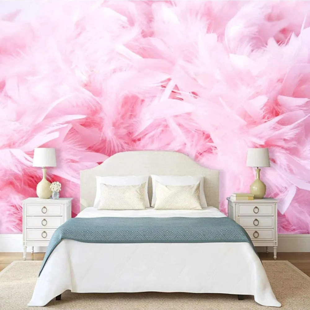 living room wall painting pink