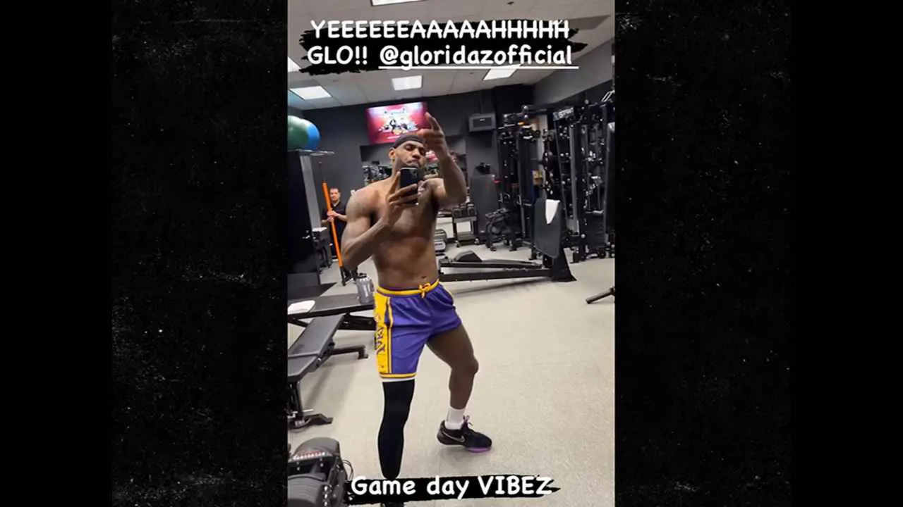 LeBron James Grooving to GloRilla