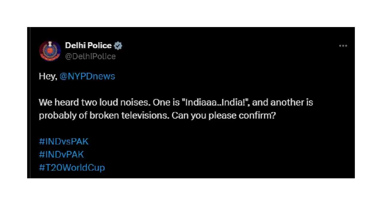 'We heard two voices,' Delhi Police's tweet on PAK's defeat in T20 World Cup 2024 goes viral, expressed this apprehension by tagging NYPD