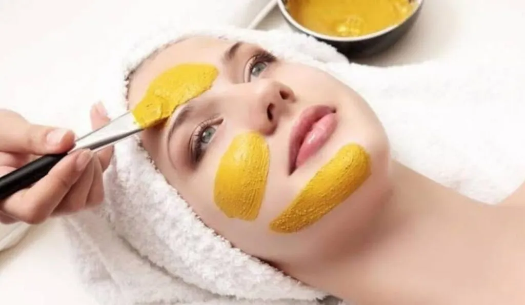 Gram flour, turmeric and lemon juice