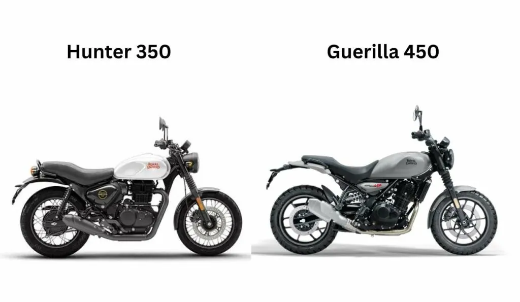 Royal Enfield Guerilla 450 vs Hunter 350