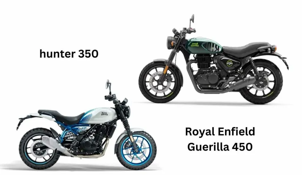 Royal Enfield Guerilla 450 vs Hunter 350