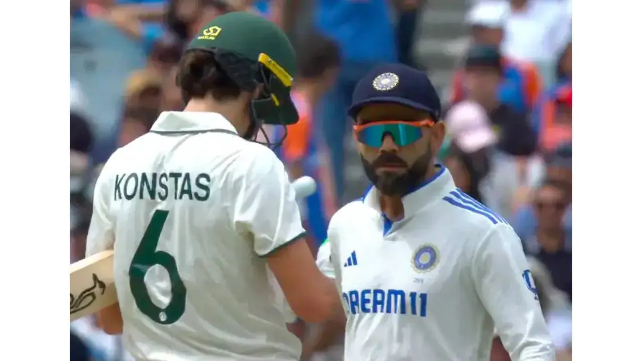 A clash between Virat Kohli and Sam Konstas