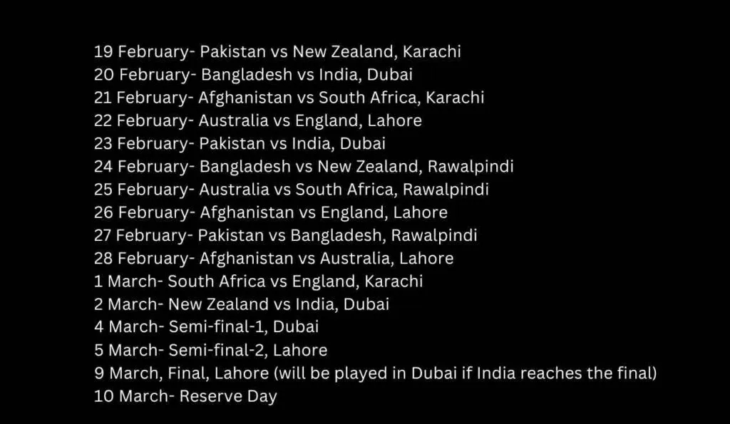 Champions Trophy 2025