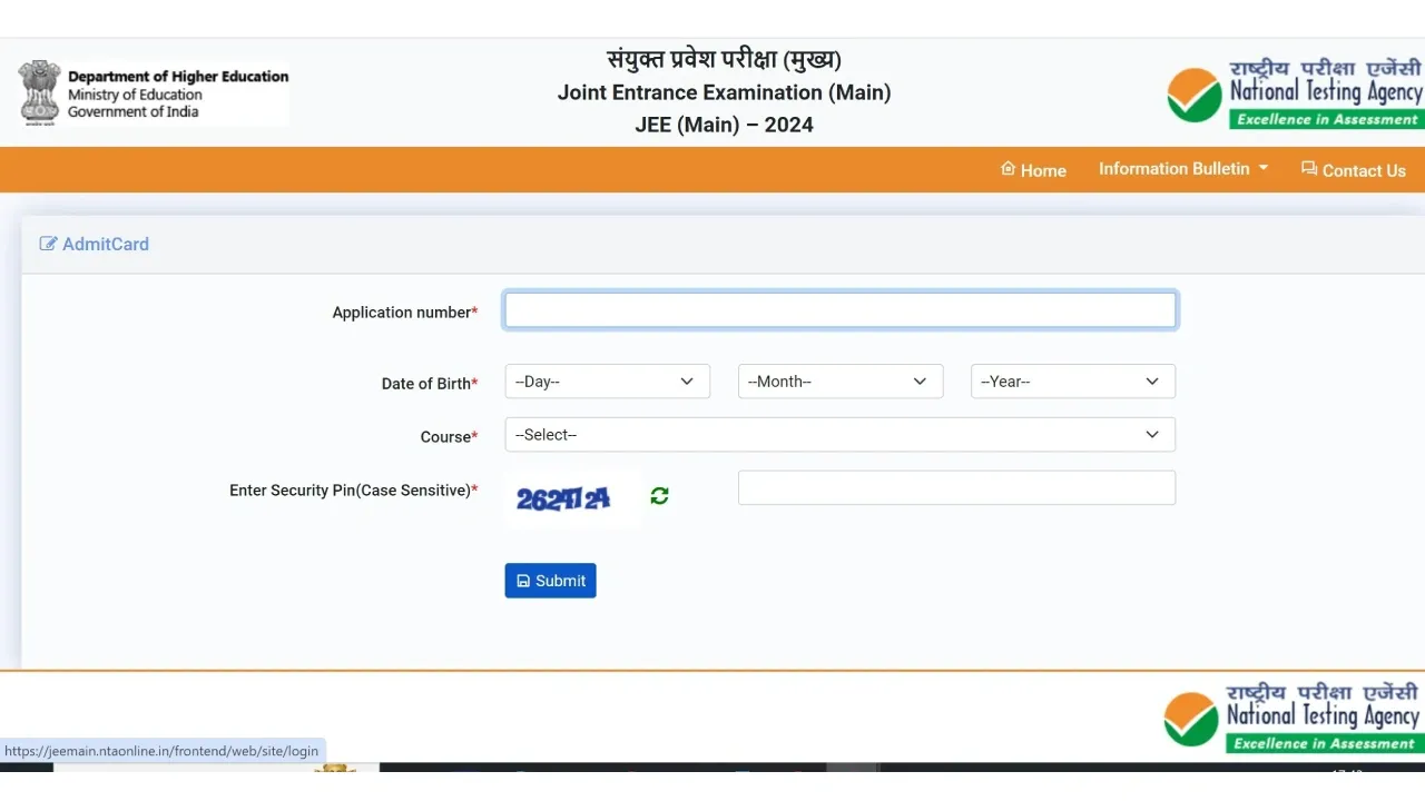 JEE Mains Admit Card