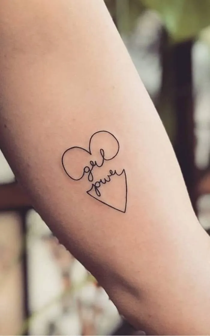girl power tattoo