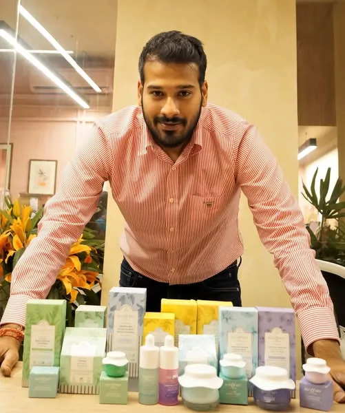 Suyash Saraf with Dot & Key products