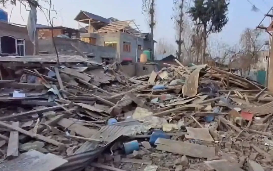 Delhi terror blast case: residence of Dr Umar Un Nabi has been demolished in Pulwama