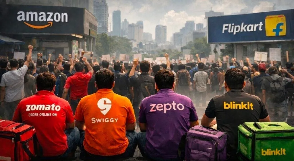 आज 31 दिसंबर को Zomato, Swiggy, Zepto, Amazon की डिलीवरी ठप, गिग वर्कर्स  हड़ताल पर, खाना-पीना मंगाने में आएगी दिक्कत Swiggy, Zomato, Blinkit workers  on strike today deliveries may face ...