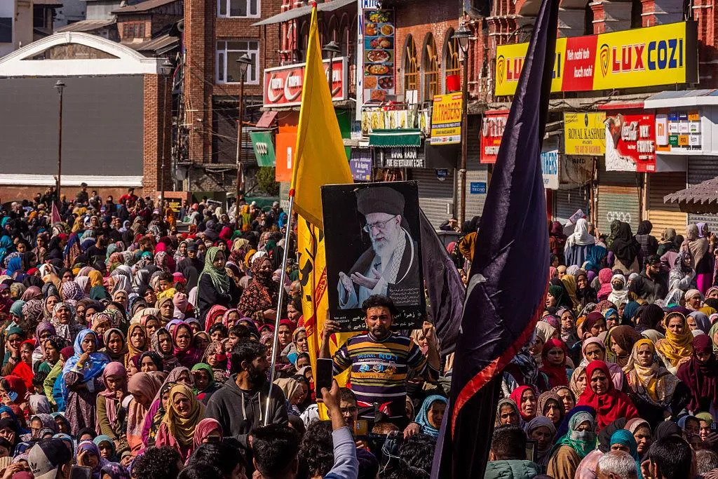 Kashmiri Muslims Protest Killing Of Iranian Superme Leader