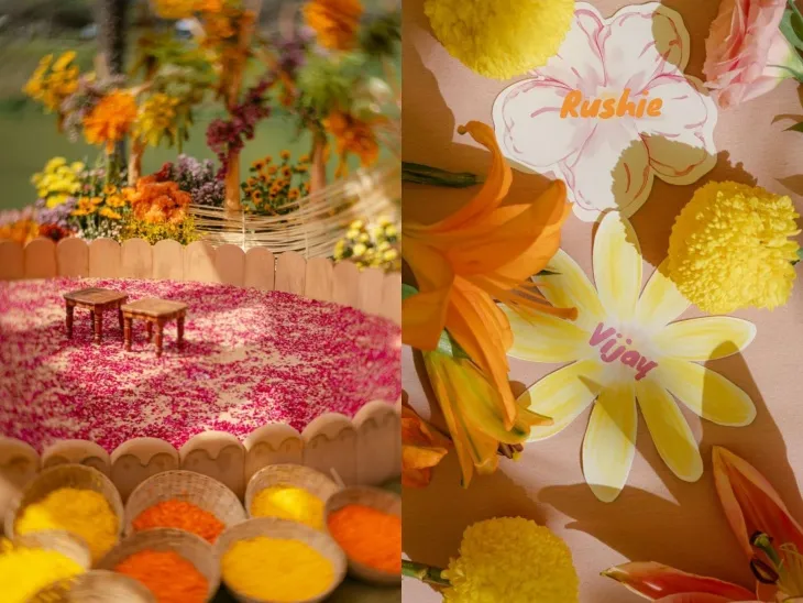 विजय-रश्मिका की बुधवार को हल्दी सेरेमनी हुई। विजय ने अपने इंस्टाग्राम अकाउंट पर हल्दी सेरेमनी की दो फोटो शेयर की।