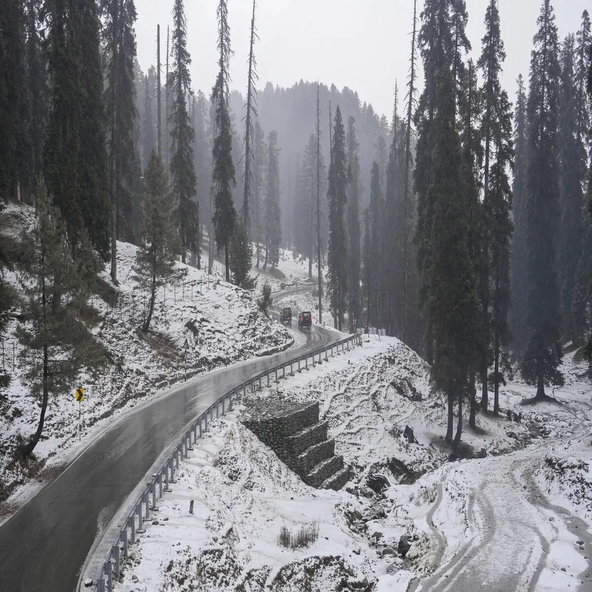 Snowfall, rain in Kashmir; fog undeterred in Delhi, Punjab, UP - The  Economic Times
