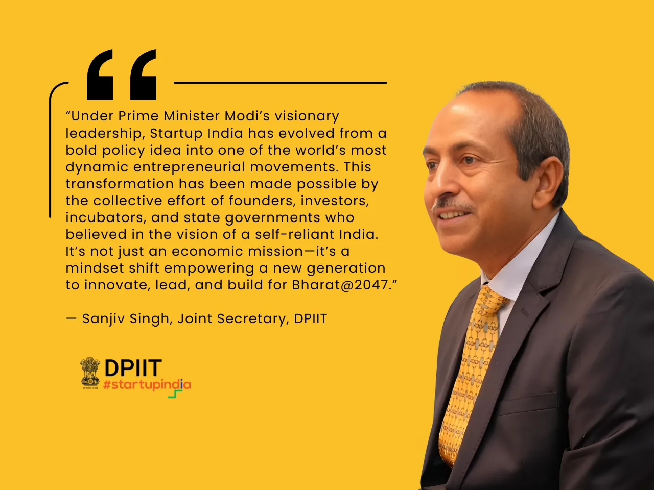 Sanjiv Singh DPIIT Quote