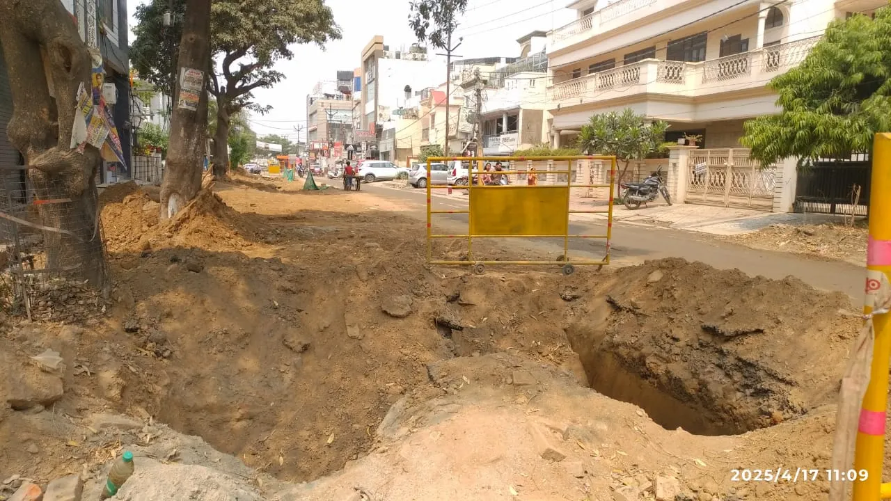 एकता नगर में निर्माण कार्य