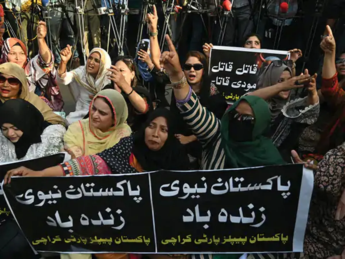 Pakistani women are also joining the anti-India protests