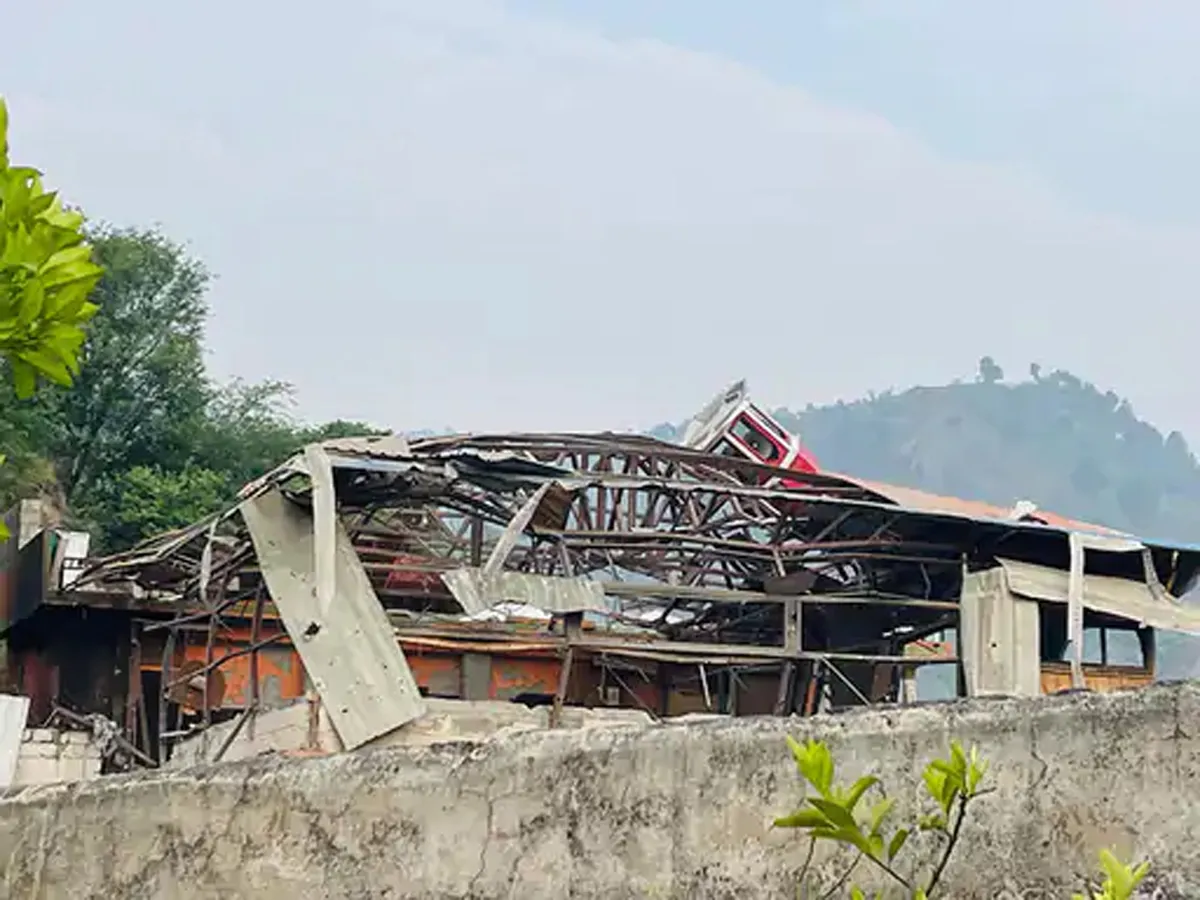 Bilal Mosque in Muzaffarabad destroyed