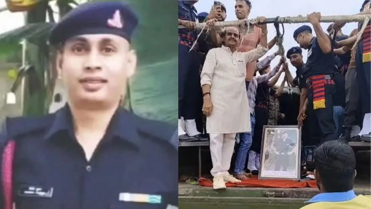 Last rites of martyr Lance Naik Dinesh Kumar, father said- proud of son's martyrdom