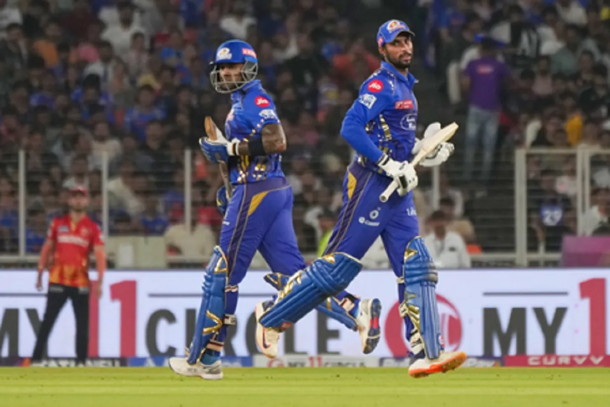 Mumbai Indians' Tilak Varma and Suryakumar Yadav 
