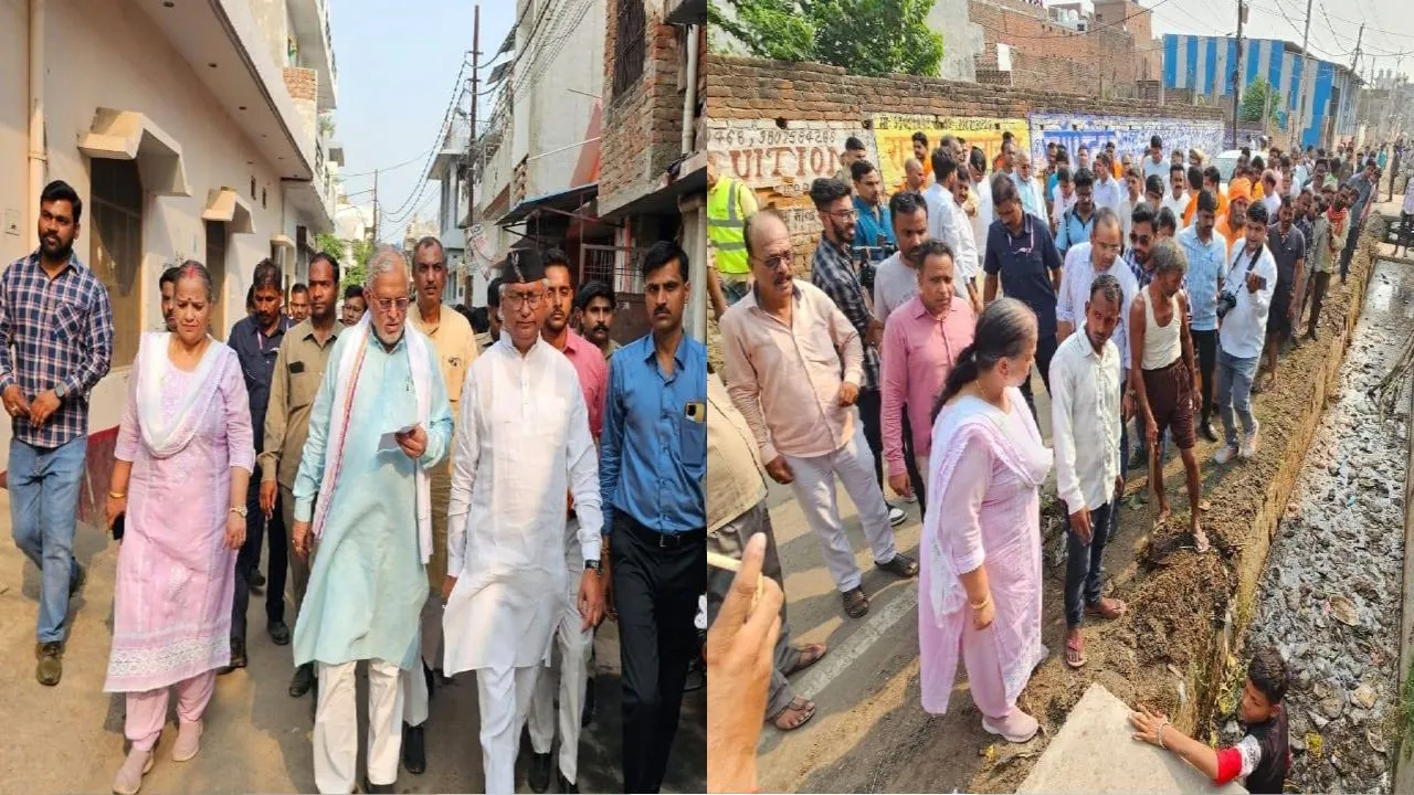 मंत्री सुरेश खन्ना ने लखनऊ में सफाई व्यवस्था का लिया जायजा