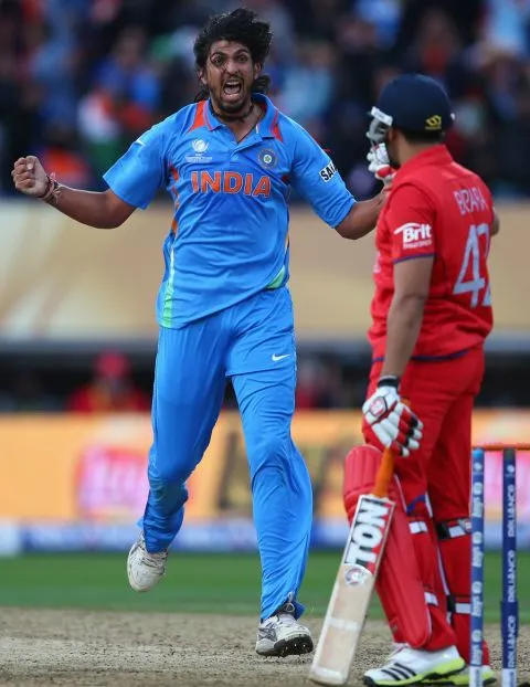 Ishant Sharma is ecstatic after dismissing Ravi Bopara, England v India, Champions Trophy final, Edgbaston, June 23, 2013