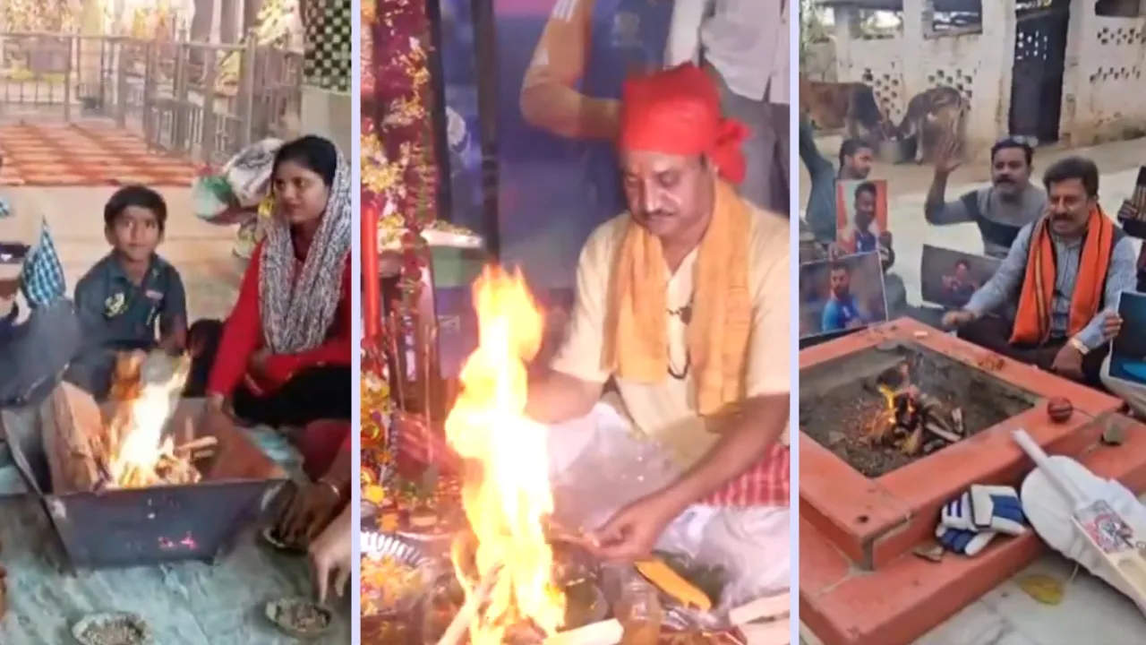 India Vs Pakistan Match today in Champions trophy Hawan and Pooja Path India Winेे