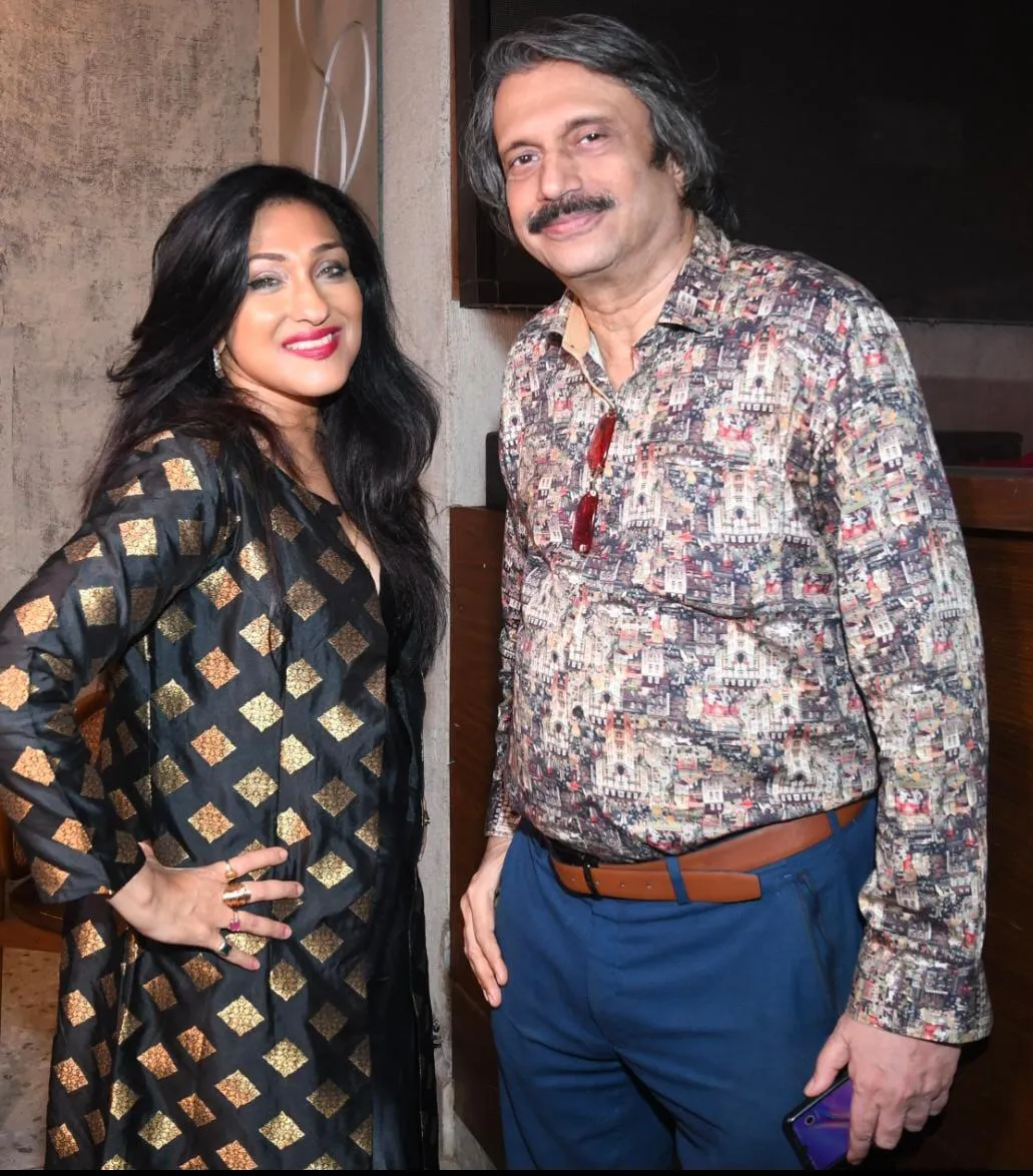 Star actress Rituparna Sengupta ( Puratawn) with journalist Chaitanya Padukone