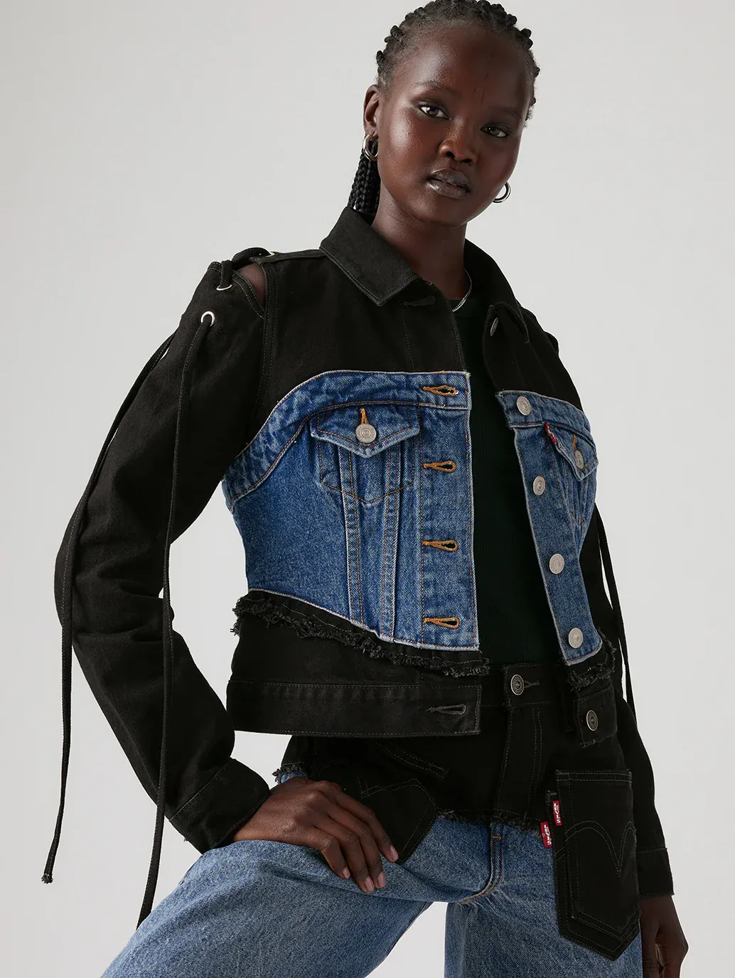 LEVI’S® X ADSB ANDERSSON BELL HALF DENIM TRUCKER JACKET