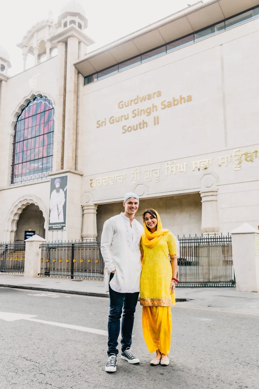 Lead pair of Yash Raj Films musical Fall In Love The DDLJ visits Gurudwara to seek blessings ahead of UK premiere