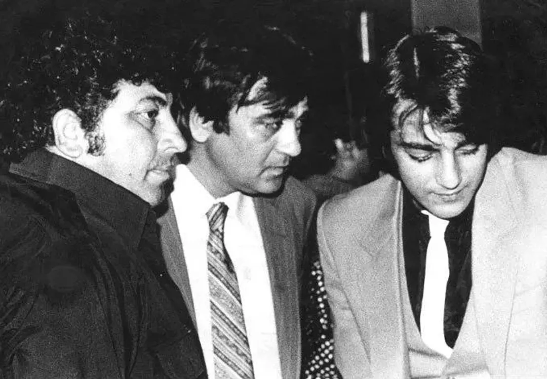 Amjad Khan, Sunil Dutt with son Sanjay Dutt 