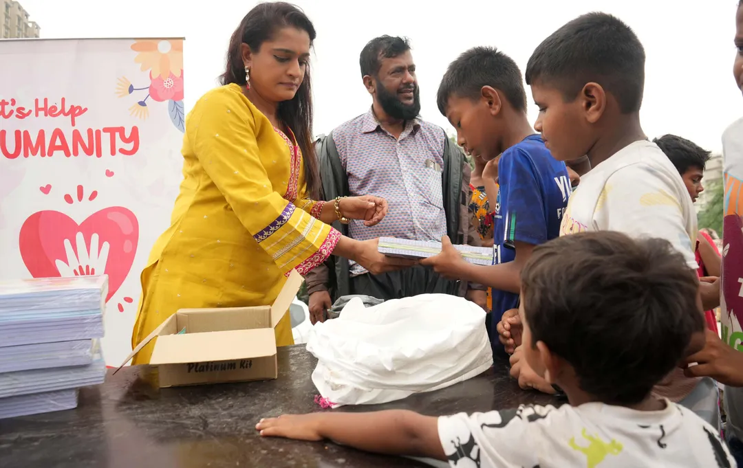 Ekta jain with kids