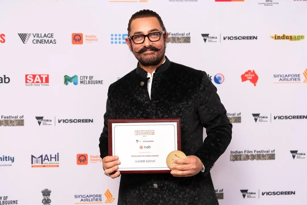 Bollywood superstar Aamir Khan was honoured with the prestigious Excellence in Cinema Award,