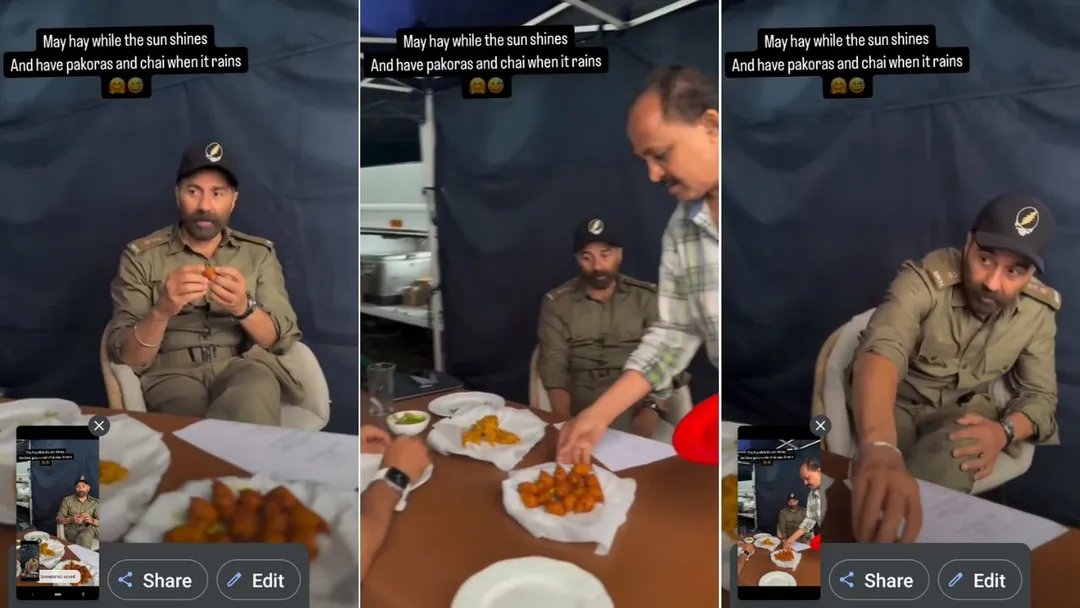 Sunny Deol Enjoys Rainy Day on Border 2 Set in Dehradun