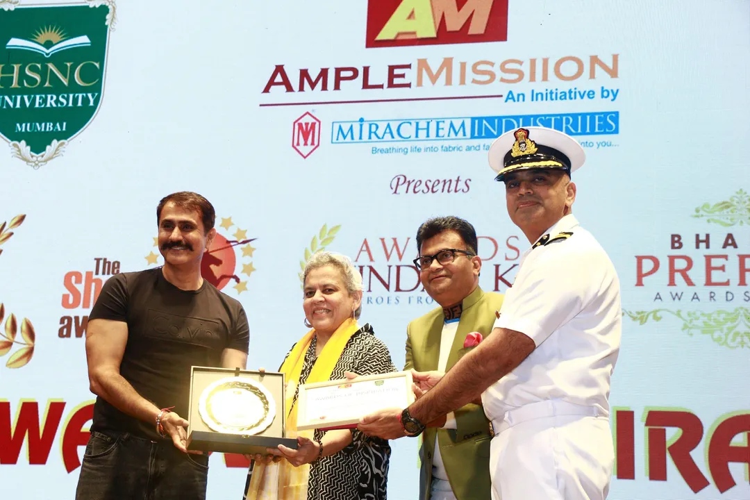Brinda Miller-Hon. Chairperson, Kala Ghoda Association receives the Ample Missiion Awards of Inspiration 2025