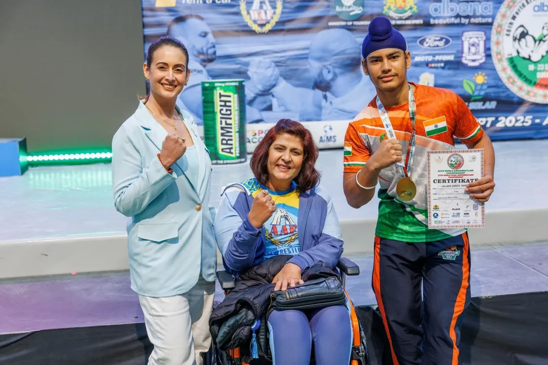 Preeti Jhangiani leads India armwrestling team