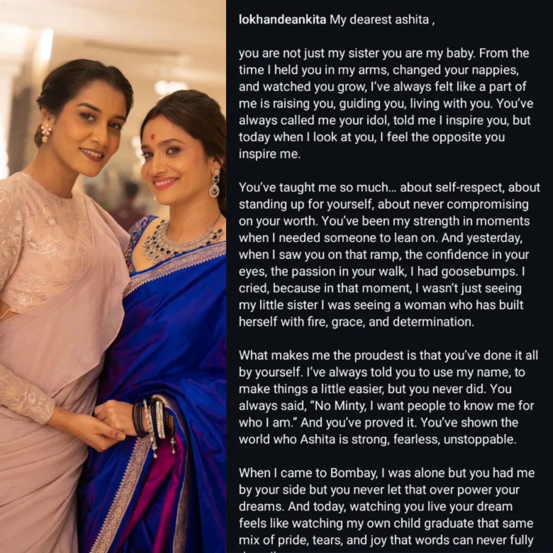 Ankita Lokhande emotional note