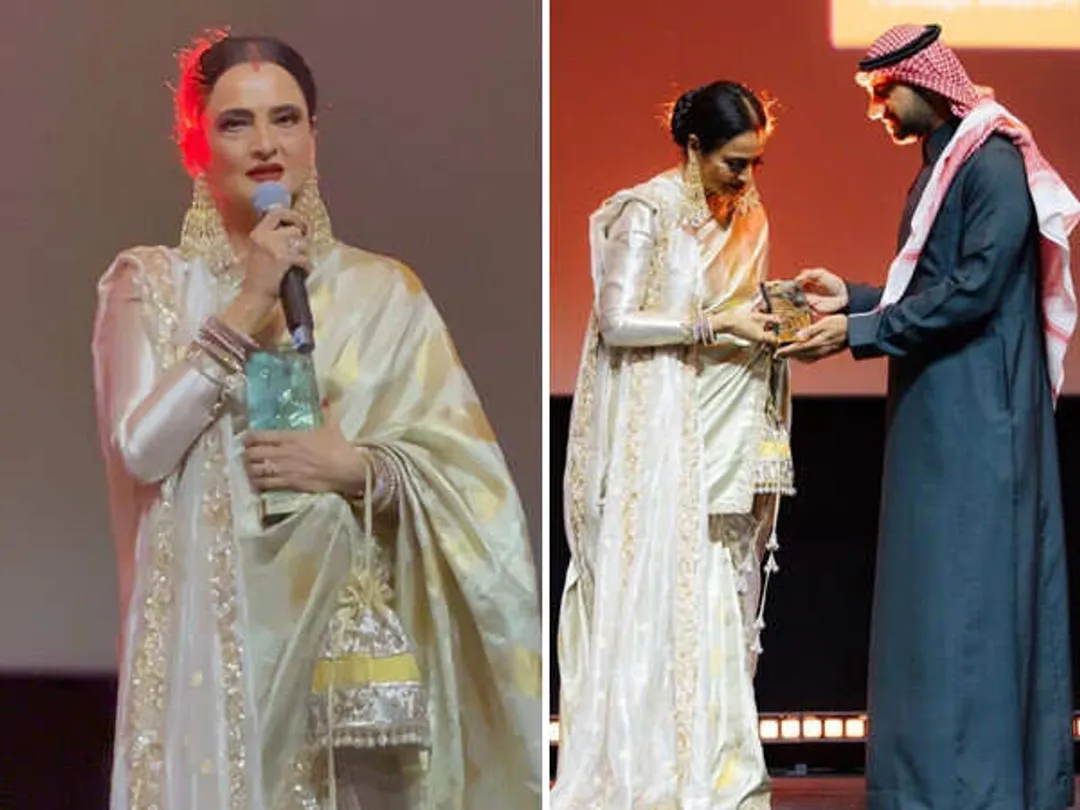 Rekha Shines at The Red Sea Film Festival With a Rare Public Appearance |  Filmfare.com