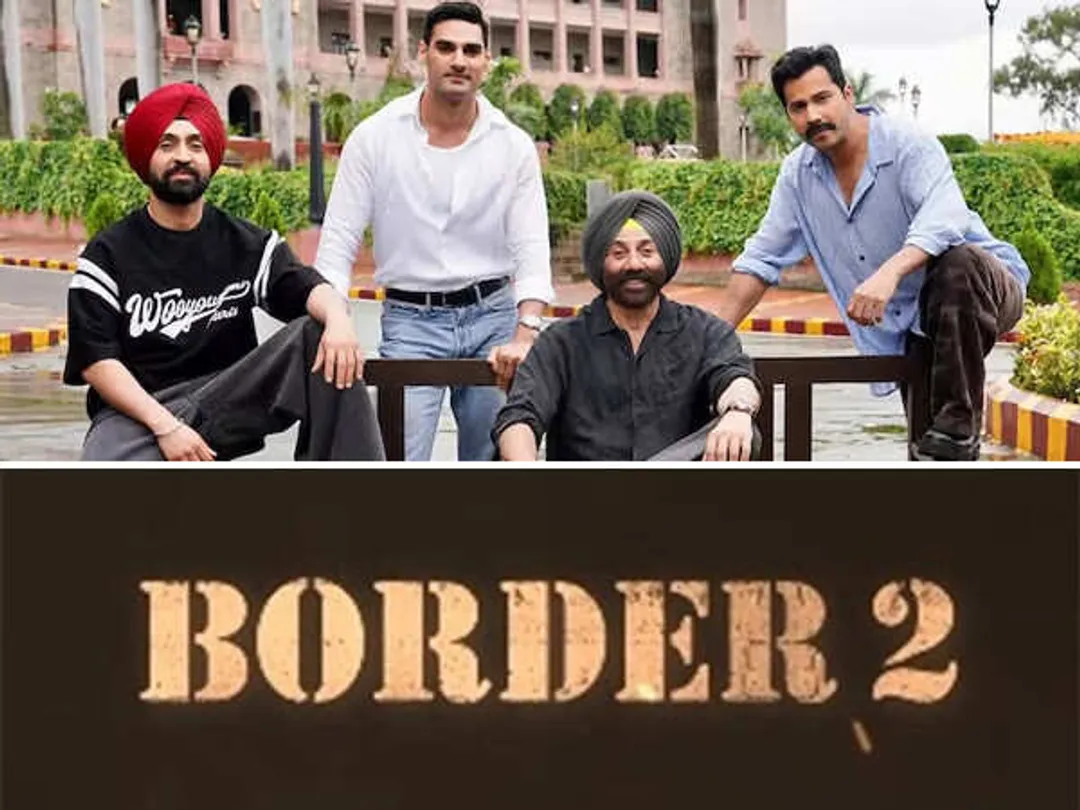 Diljit Dosanjh, Ahan Shetty, Varun Dhawan and Sunny Deol Kick Off Border 2  Cadet Song Shoot | Filmfare.com