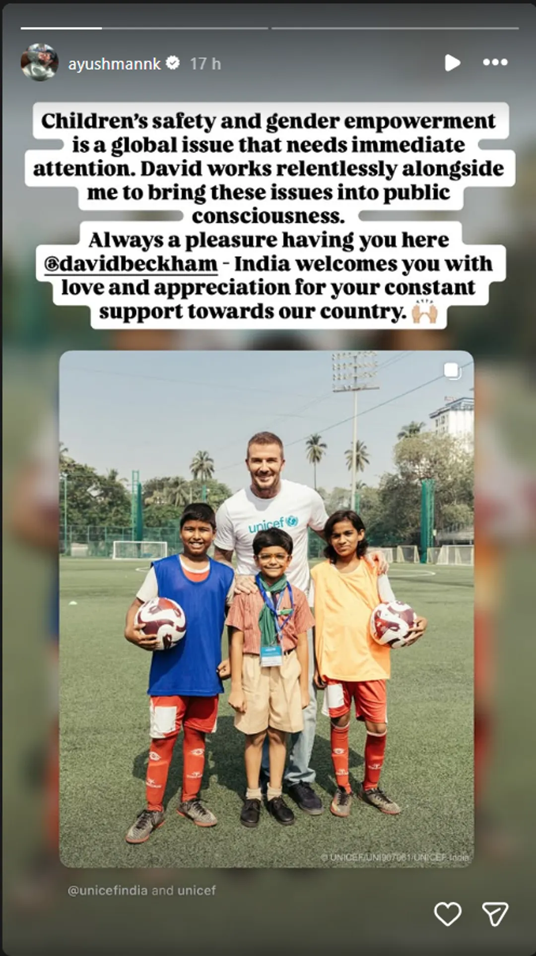 Ayushmann Khurrana Welcomes David Beckham