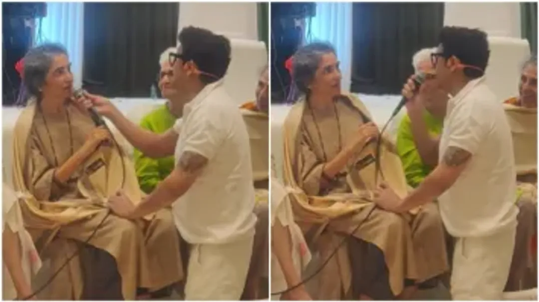 Sonu Nigam's touching gesture at Satish Shah's prayer meet; urges Madhu Shah  to sing 'Tere Mere Sapne' | Watch | Entertainment News – India TV