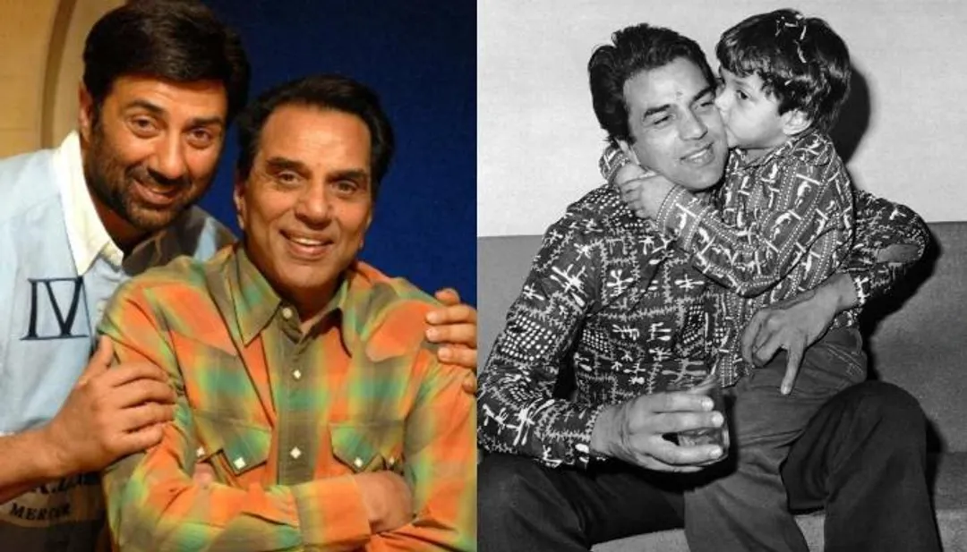 Dharmendra Cooking Food With His Son, Sunny Deol In This Childhood Picture  Is Pure Father-Son