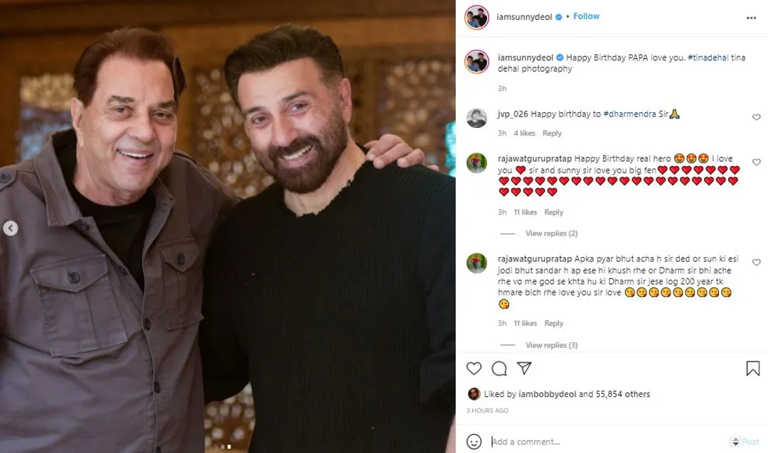 Sunny Deol, Bobby Deol, Esha Deol share birthday wishes for father  Dharmendra