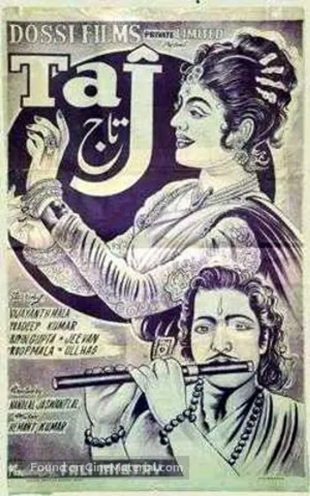Taj (1956) Indian movie poster