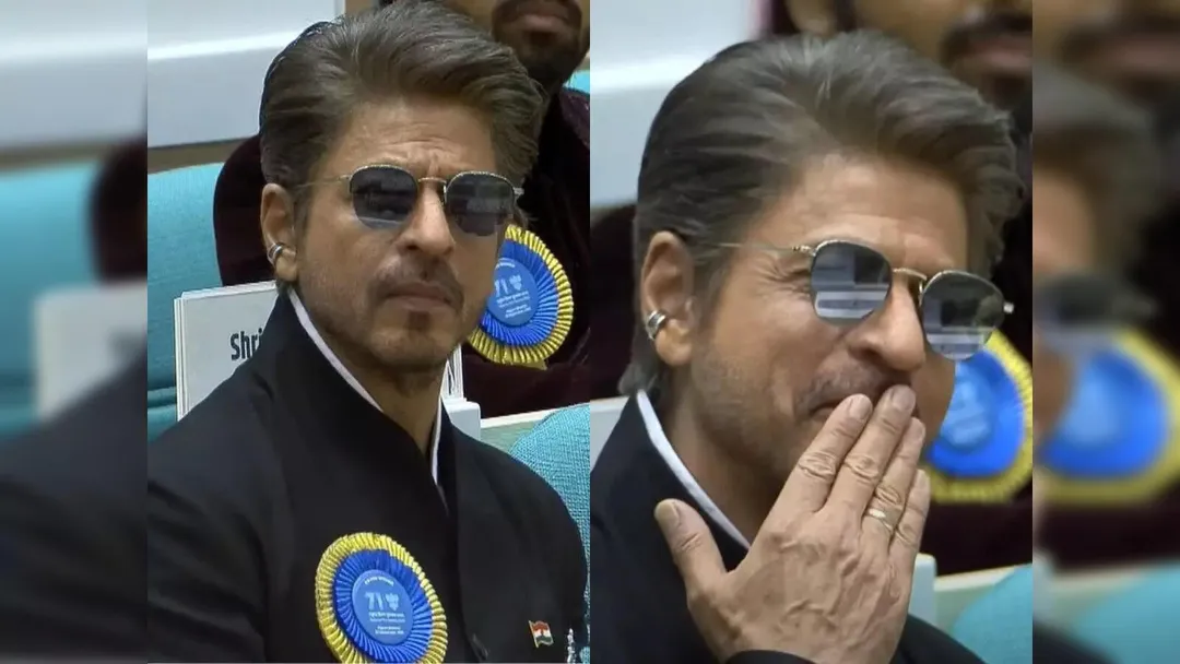 Shah Rukh Khan brings grey glam charm with mature salt-and-pepper look at National  Awards; sends a flying kiss - The Economic Times