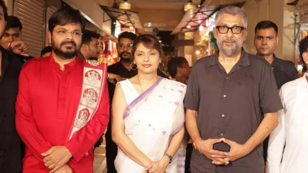 Vivek Ranjan Agnihotri, Pallavi Joshi and Abhishek Agarwal Seek Blessings  at Kalighat Kali Temple, Kolkata, Prior to The Bengal Files Trailer Launch!