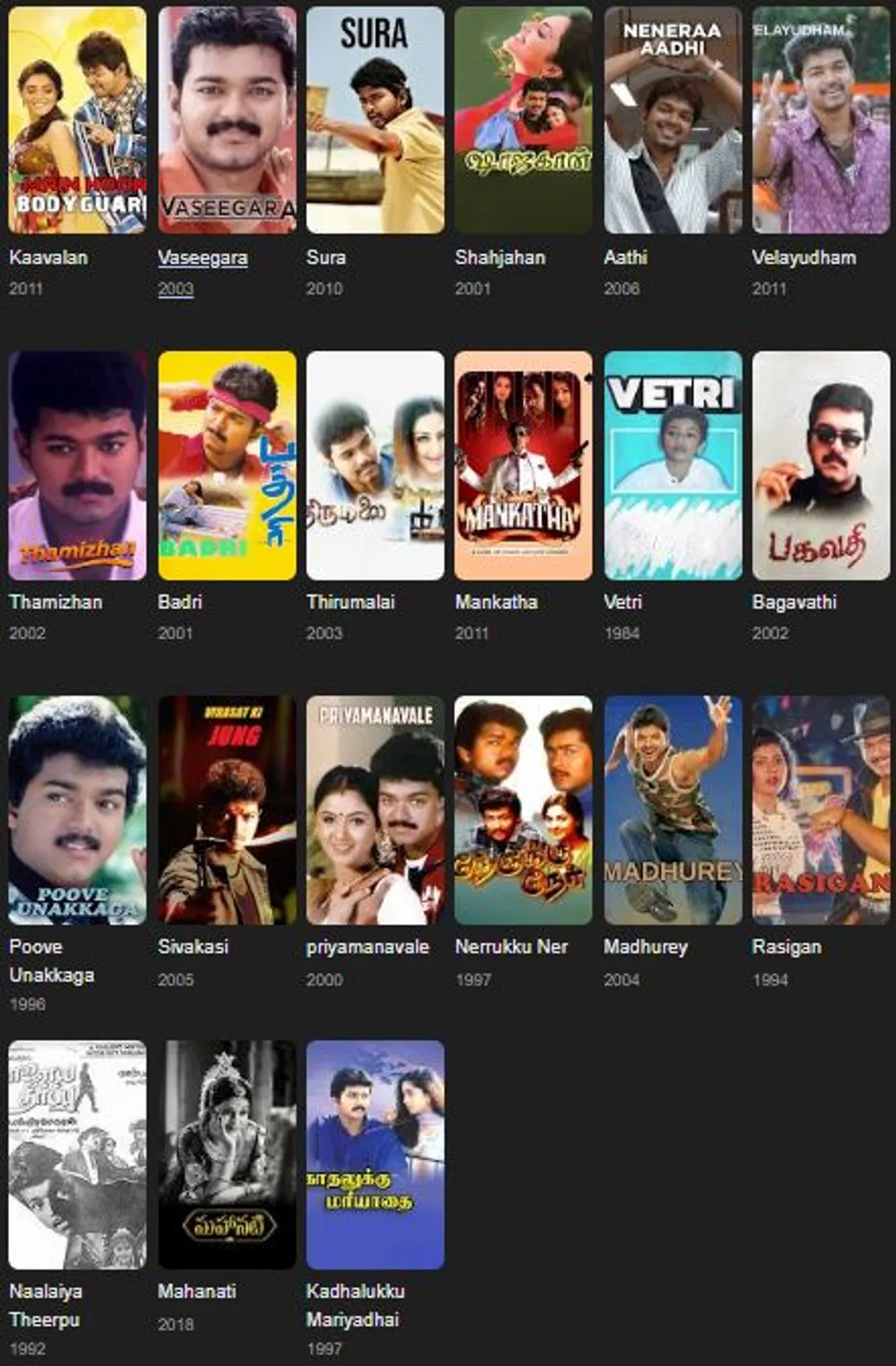 Vijay filmography (2)