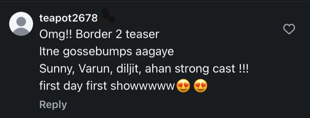 fans reaction on border 2 teaser 