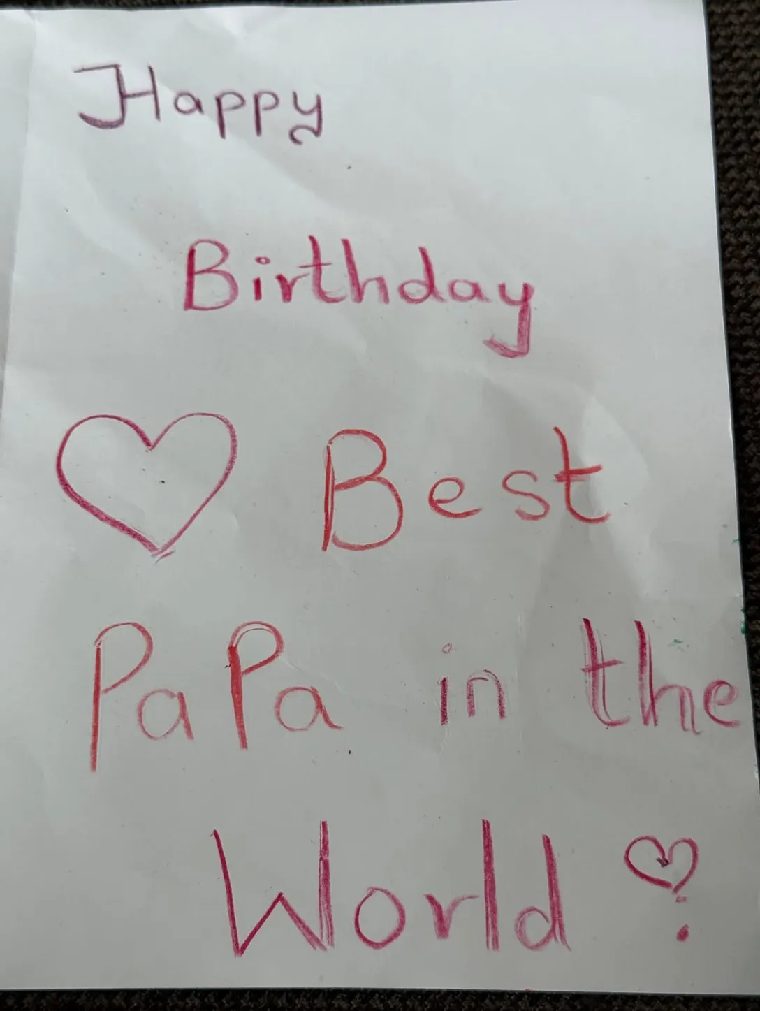 Happy birthday, best papa in the world.